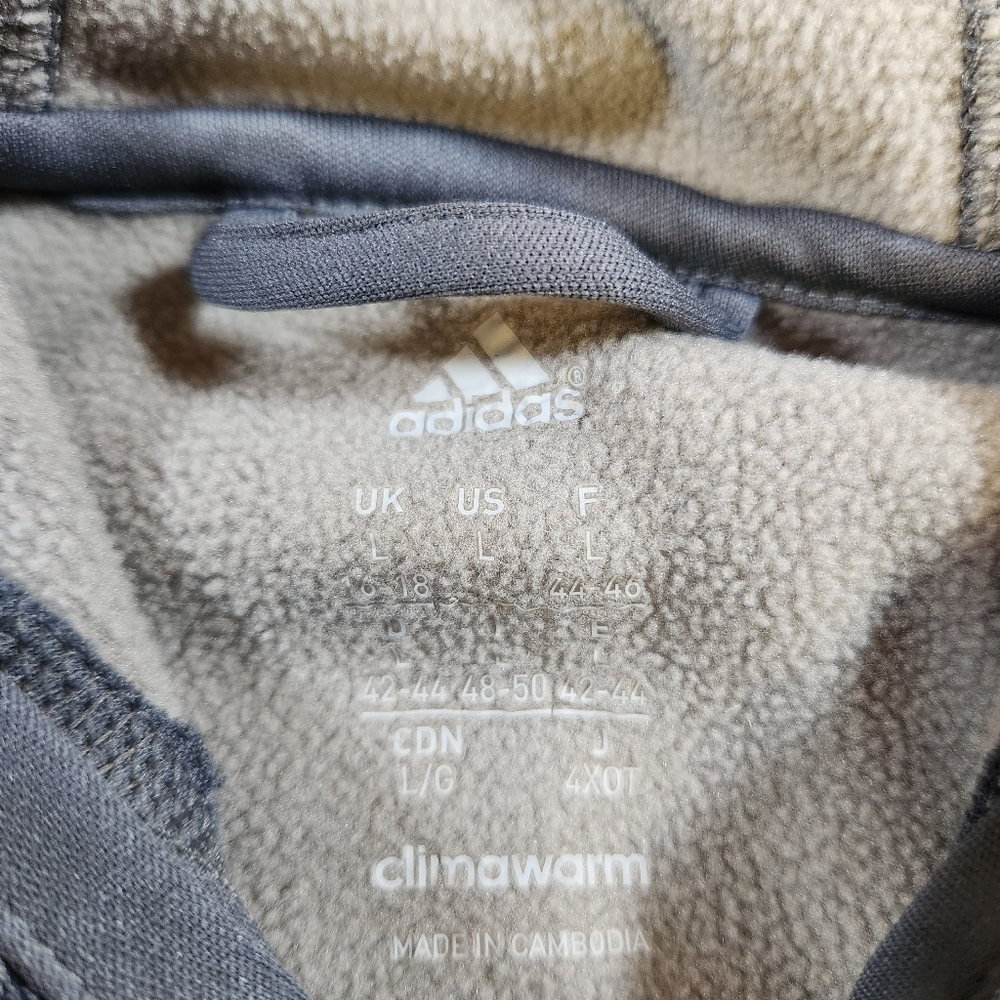 Adidas Climawarm Pullover Hoodie Game Day Sweater Sweatshirt Men’s Large Gray - Picture 4 of 10